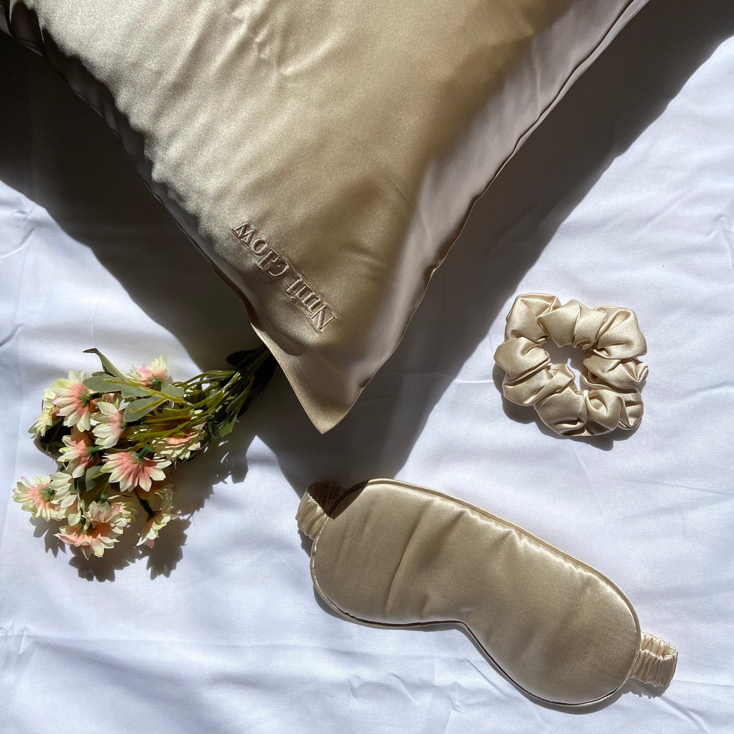 Taie d’oreiller 100% soie de mûrier naturelle Nuit Glow