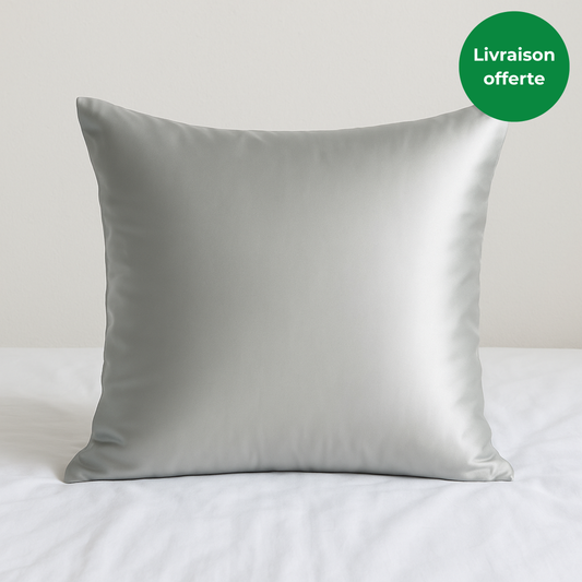 Taie d’oreiller 100% soie – Gris Perle